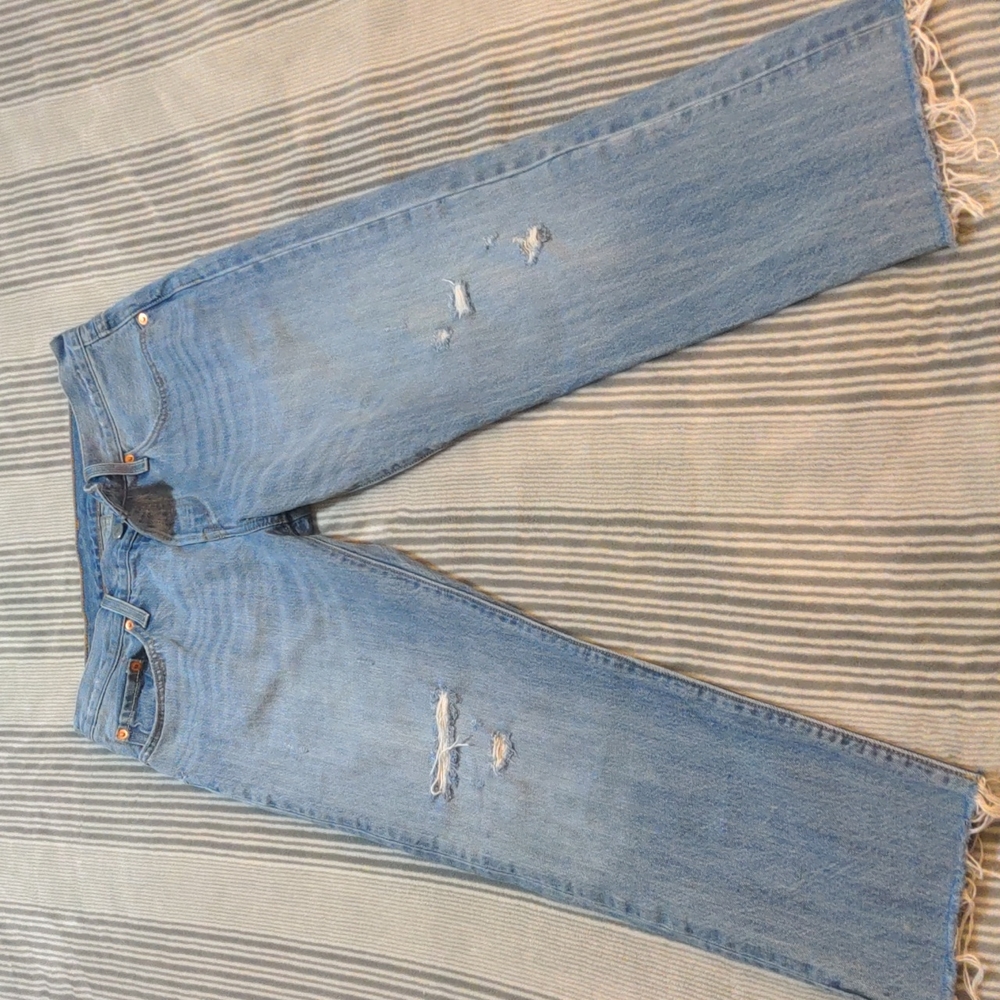 Levi's 501 button fly - Women's 27X25 - light blue